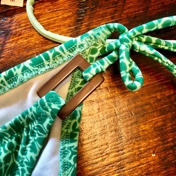 Victoria’s Secret green pattern string bikini sz M - Picture 4 of 8